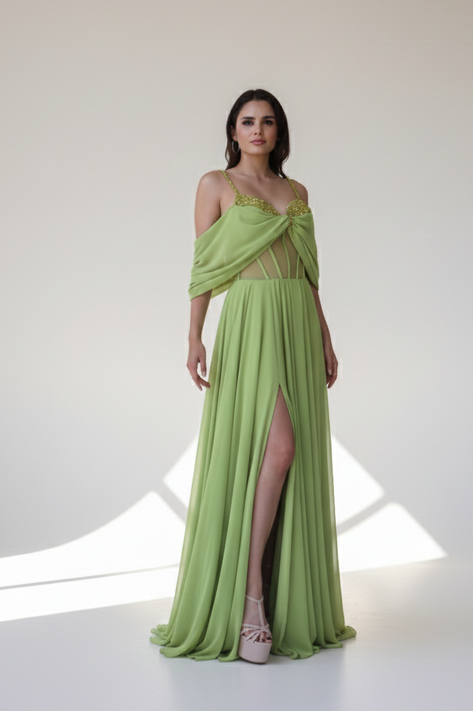 Olive-Green Satin