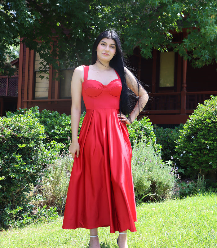 Satin Midi Dress