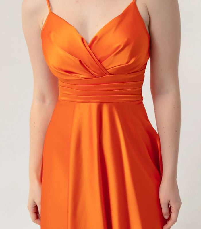 satin midi dress