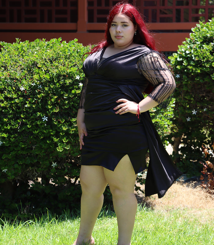 MIDI SATIN DRESS