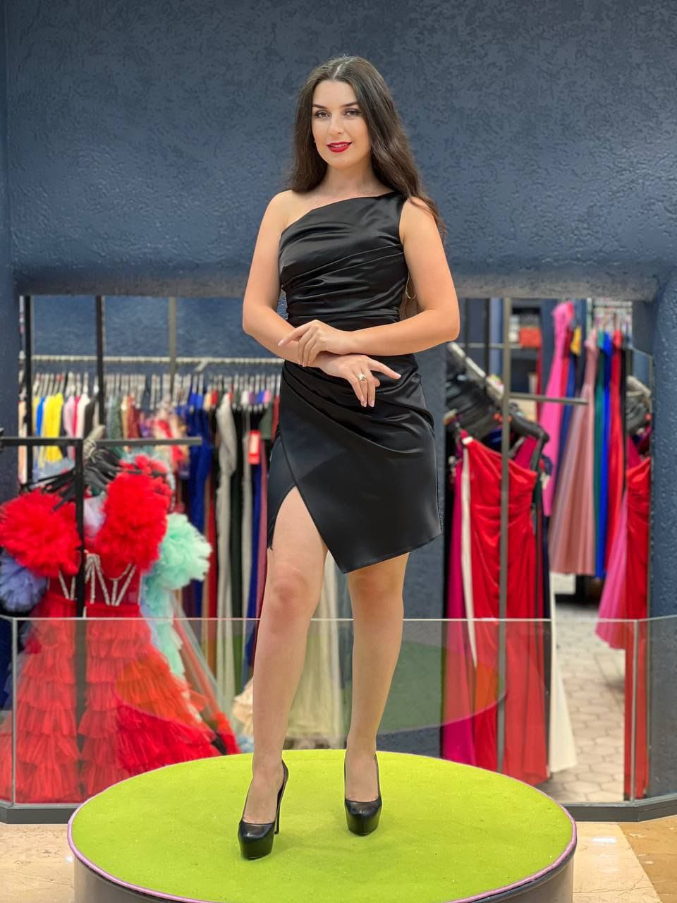 Asymmetric  Short Dress